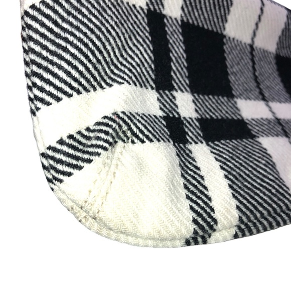 Banana Republic Black Plaid Clutch Leather Handle Bag - Picture 6 of 14